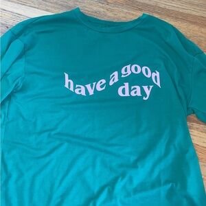 Green Slogan Tee